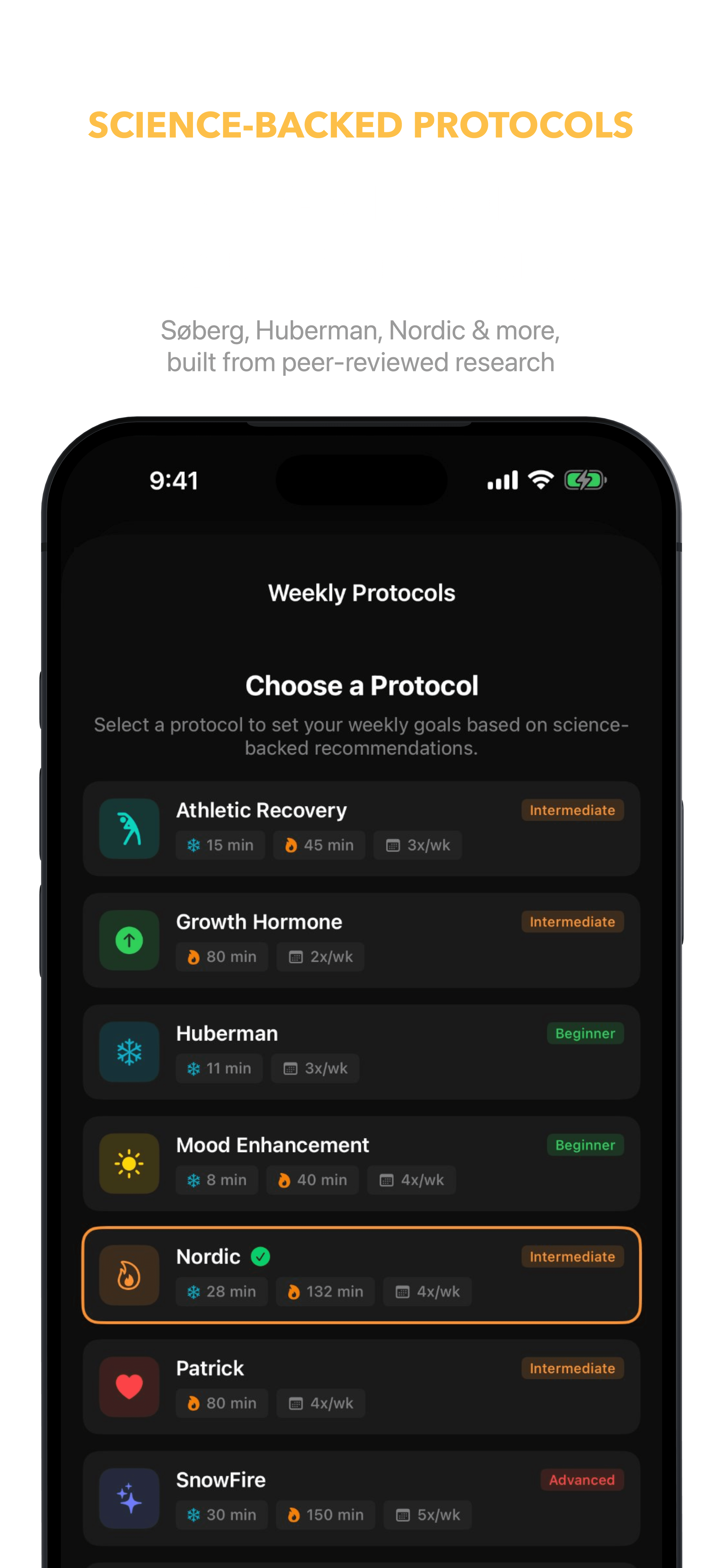Weekly sauna and cold plunge protocol overview in SnowFire